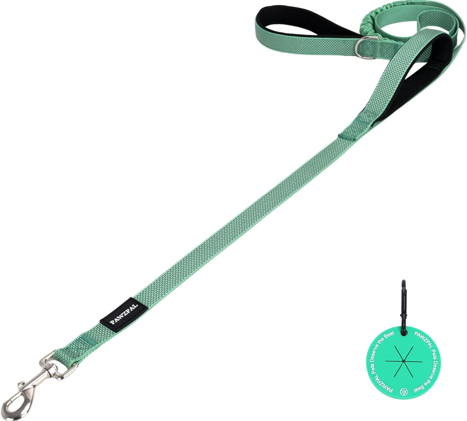 PAWZPAL 6FT Bungee Dog Leash – Padded Double Handle & Reflective | 4 Colors
