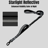 PawzPal 4–6FT Adjustable Reflective Dog Leash with Car Seat Belt Clip for Walking, Training & Travel