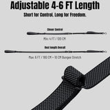 PawzPal 4–6FT Adjustable Reflective Dog Leash with Car Seat Belt Clip for Walking, Training & Travel