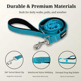 PAWZPAL 6FT Bungee Dog Leash – Padded Double Handle & Reflective | 4 Colors