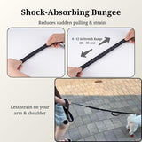 PAWZPAL 6FT Bungee Dog Leash – Padded Double Handle & Reflective | 4 Colors