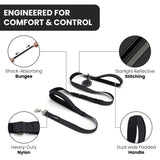 PawzPal Bungee Leash & Martingale Collar Set | No-Pull • Shock-Absorbing • Reflective