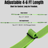 PawzPal 4–6FT Adjustable Reflective Dog Leash with Car Seat Belt Clip for Walking, Training & Travel