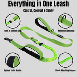 PawzPal 4–6FT Adjustable Reflective Dog Leash with Car Seat Belt Clip for Walking, Training & Travel