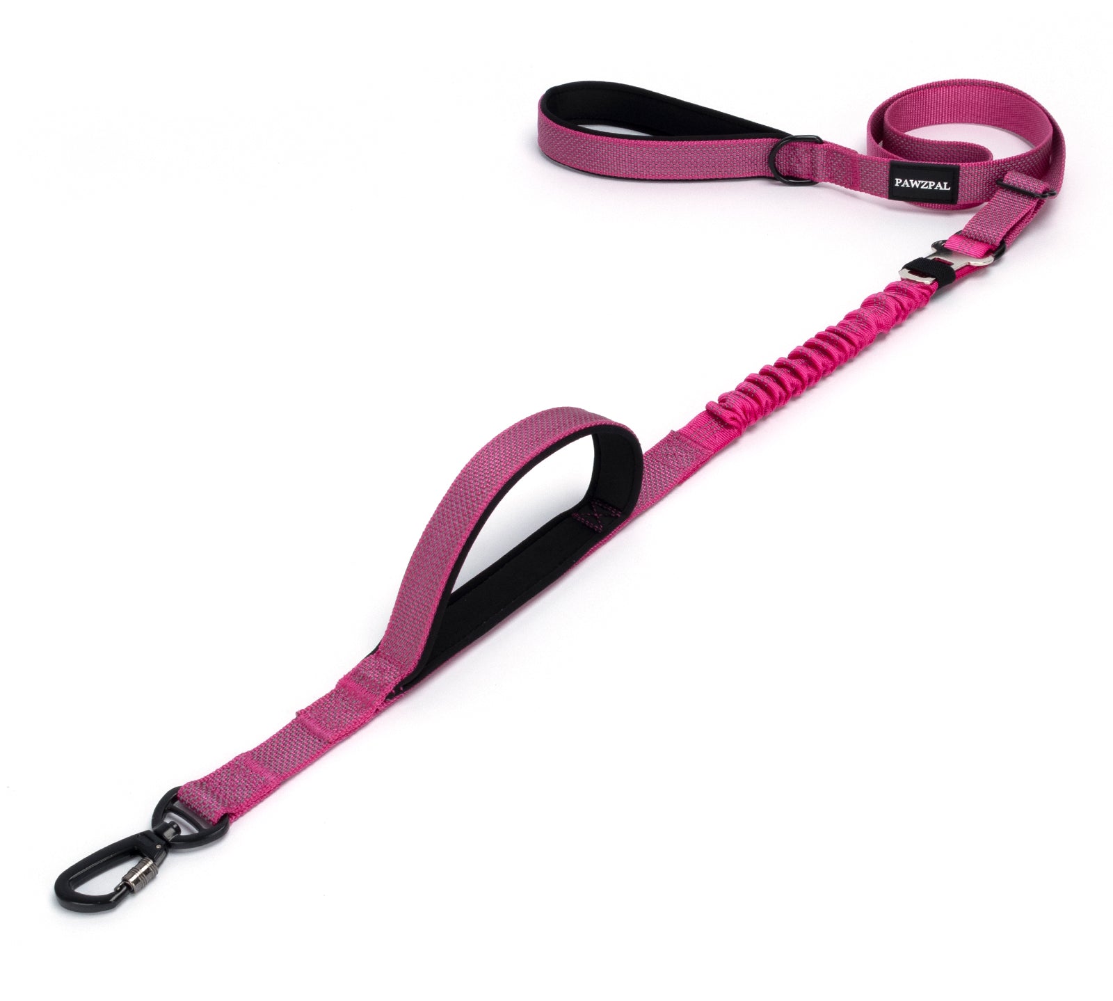 PawzPal 4–6FT Adjustable Reflective Dog Leash with Car Seat Belt Clip for Walking, Training & Travel