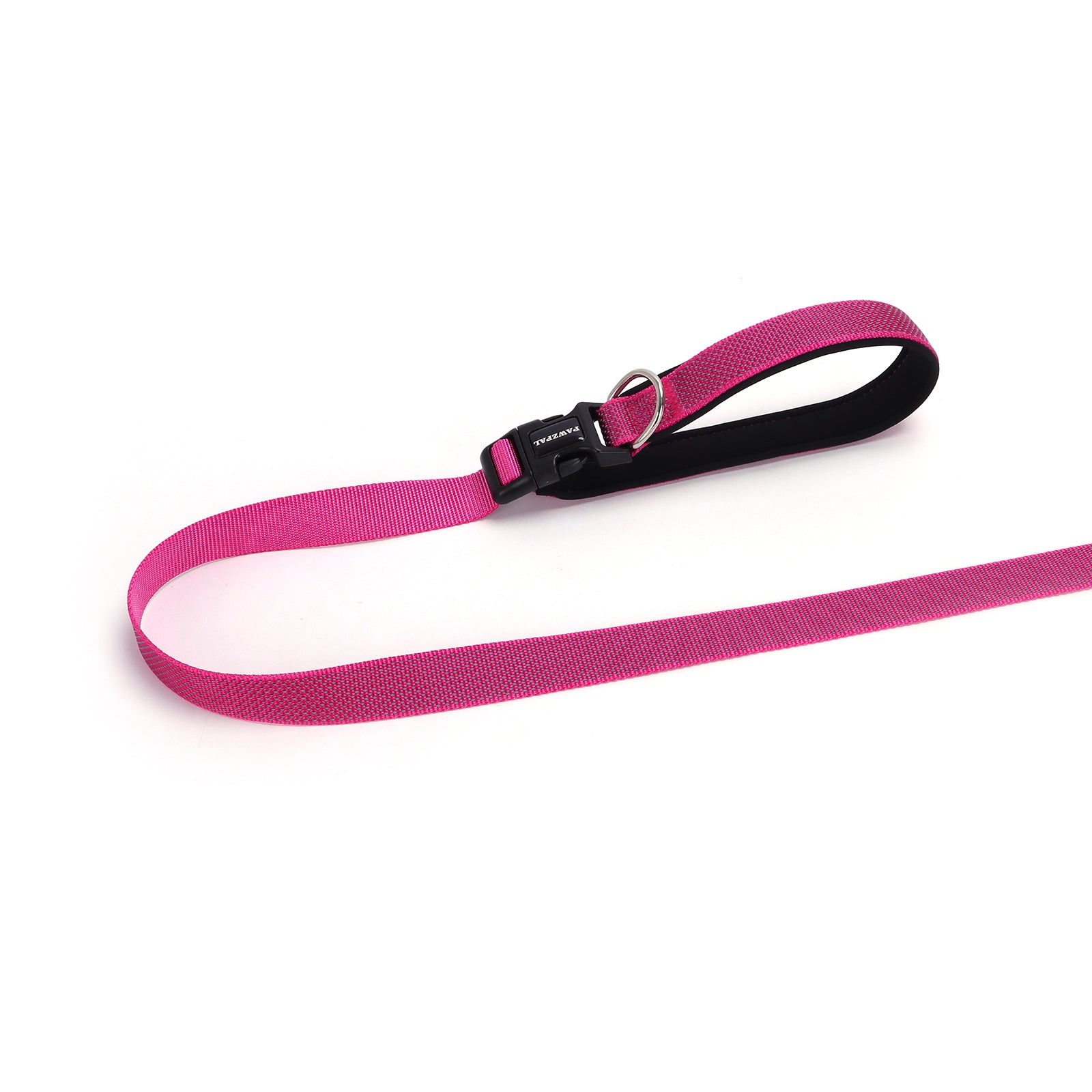PAWZPAL Hands Free Dog Leash Hot Pink- Adjustable Waist/Crossbody 2-in-1 Belt with Shock-Absorbing, Traffic Handle, Reflective and Heavy Duty for Running, Jogging and Hiking