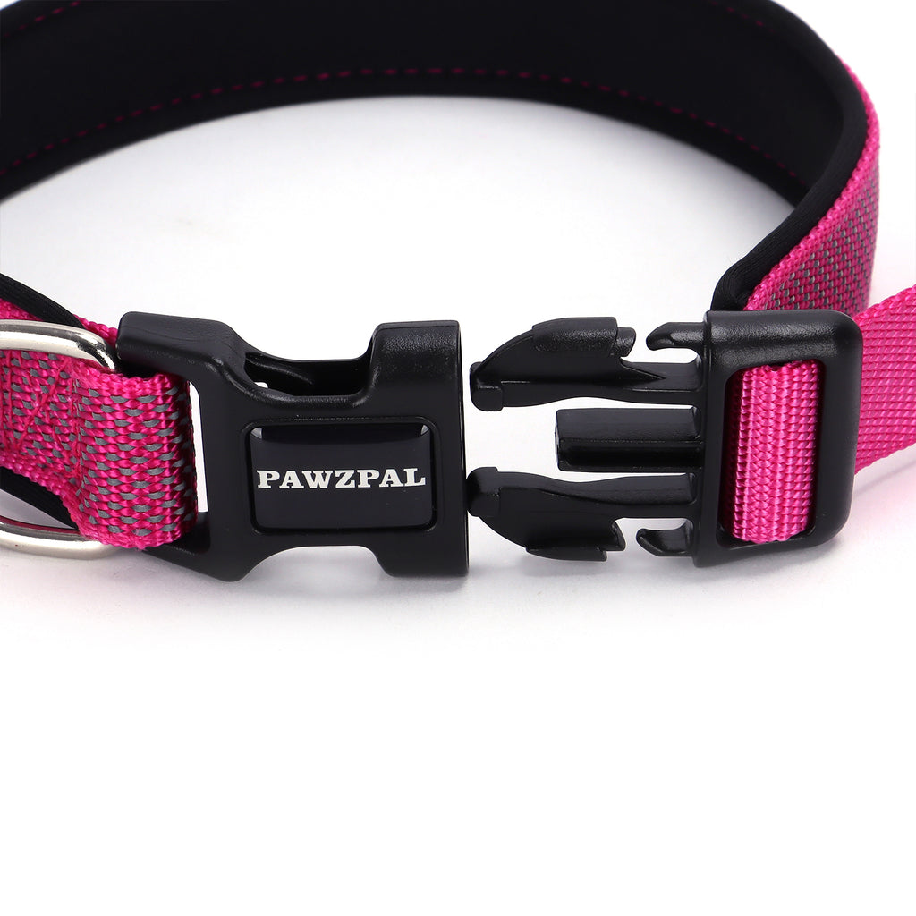 PAWZPAL Hands Free Dog Leash Hot Pink- Adjustable Waist/Crossbody 2-in-1 Belt with Shock-Absorbing, Traffic Handle, Reflective and Heavy Duty for Running, Jogging and Hiking