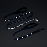 PawzPal Hands-Free Dog Leash | No-Pull • Reflective • Shock-Absorbing (6–10 ft) Maple Red/Blue