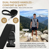 PawzPal Hands-Free Dog Leash | No-Pull • Reflective • Shock-Absorbing (6–10 ft) Maple Red/Blue