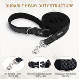 PawzPal Hands-Free Dog Leash | No-Pull • Reflective • Shock-Absorbing (6–10 ft) Maple Red/Blue