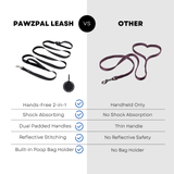 PawzPal Hands-Free Dog Leash — No-Pull, Reflective, Shock-Absorbing