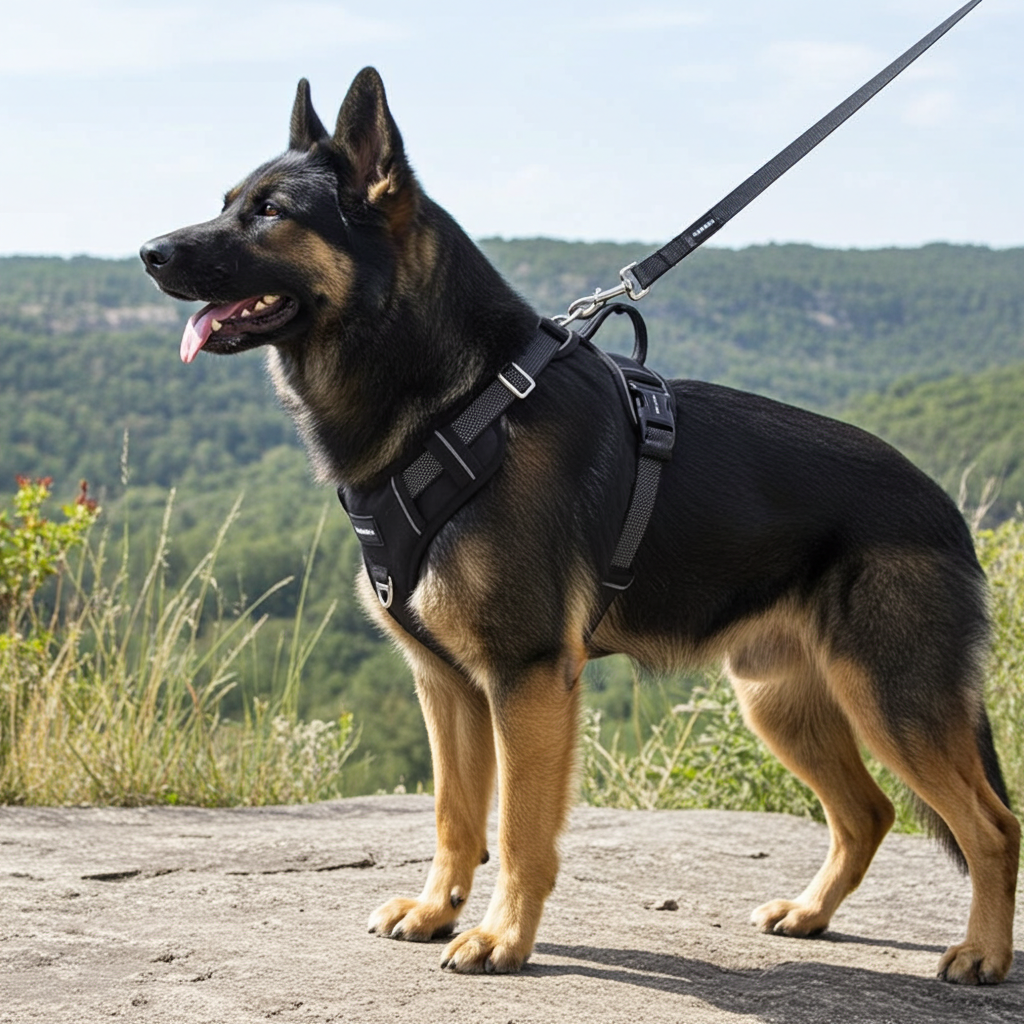 PAWZPAL Dog Harness, No-Pull Dog Harness with 2 Leash Clips, Reflective and Adjustable Soft Padded Pet Vest, No-Choke Design with Easy Control Handle, for Small to Large Dogs