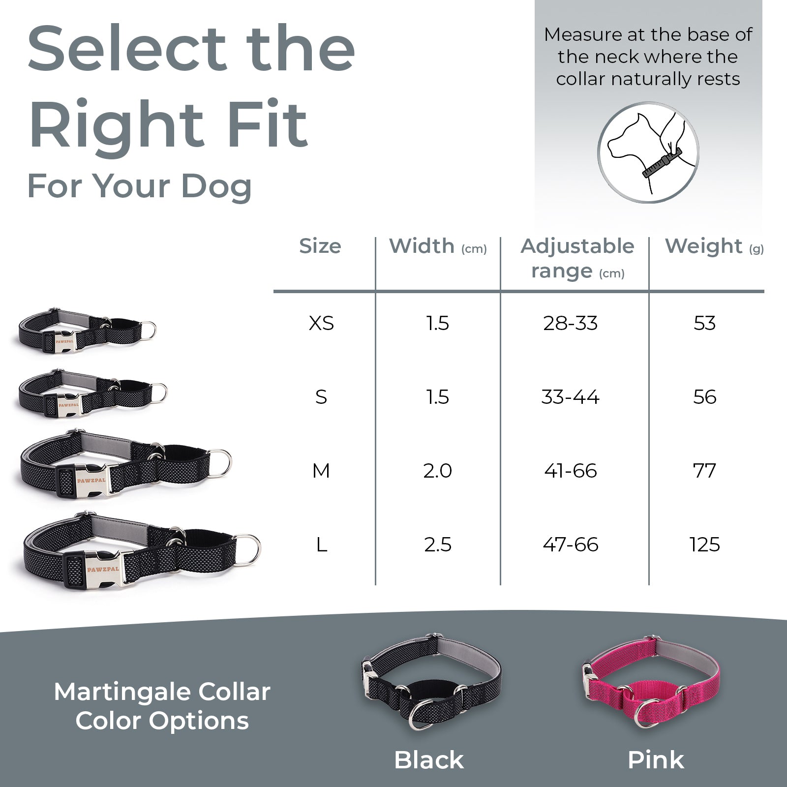 PAWZPAL 6FT Bungee Dog Leash & Martingale Collar Set – Shock-Absorbing Dual Chain Training Collar, Starlight Reflective, Soft-Padded Handle, Heavy-Duty for Small Medium Large Dogs